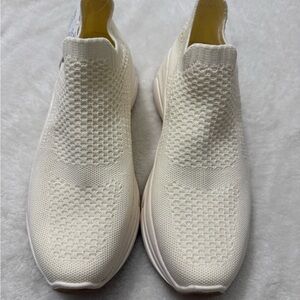 H&M Off-White Knit Slip-On Sneakers
